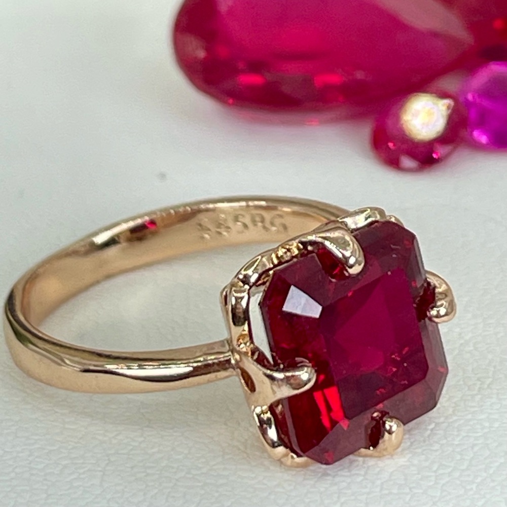 6ct Pigeon Ruby 14k Rolled Rose Gold Electroplated multiple sizes - Picture 7 of 16